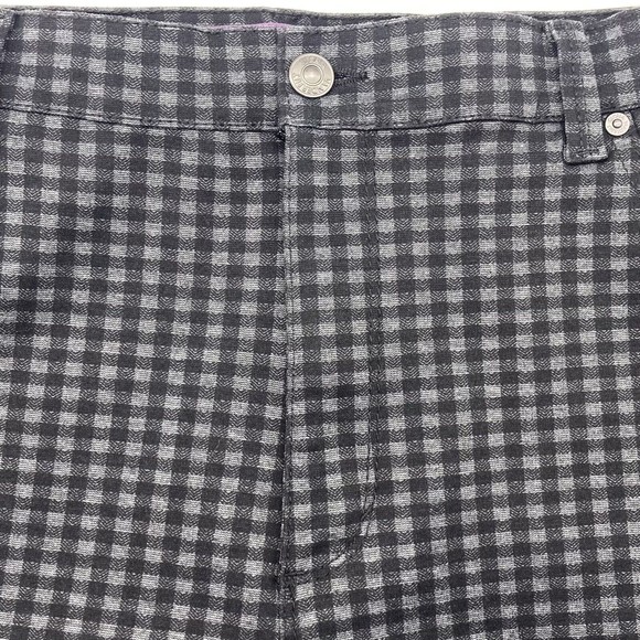 Gloria Vanderbilt Amanda Ponte Jean Pants Women’s 16 Plaid Check Black Gray - Picture 9 of 12